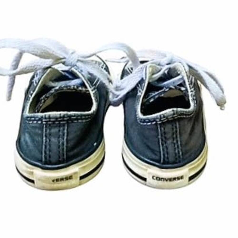 Vintage CONVERSE All Stars Kids Black & White Sneakers Shoes ~ Baby Child Size 6 - Picture 6 of 9